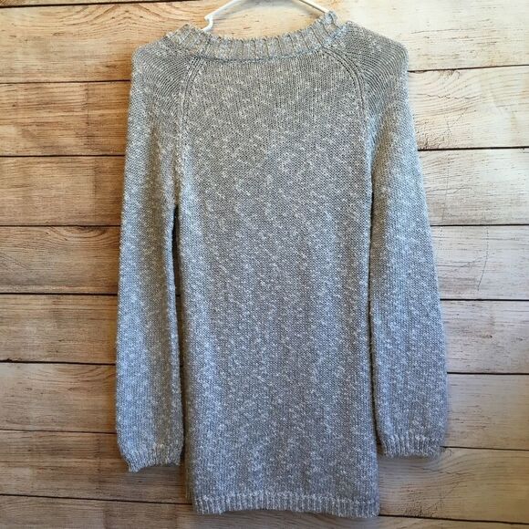 MARGARET O'LEARY LINEN BLEND SWEATER IN GRAY - Picture 5 of 6